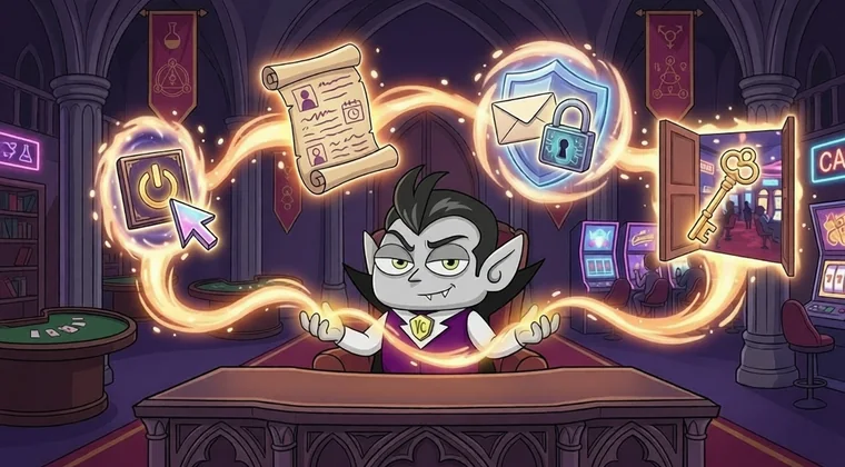 Inlogscherm van Vlad Casino