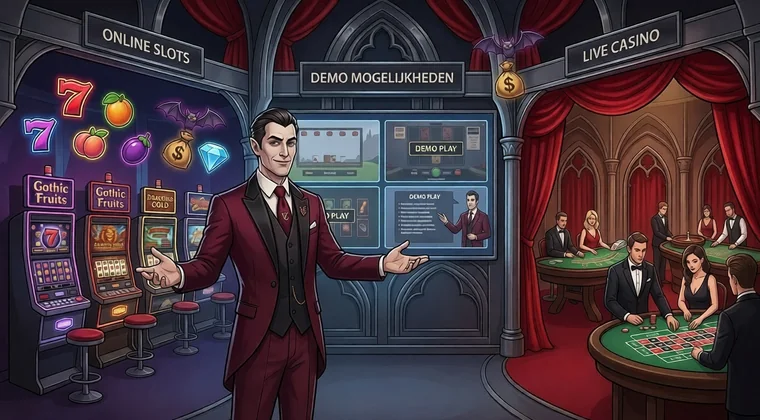 Spelaanbod van Vlad Casino met slots en tafelspellen