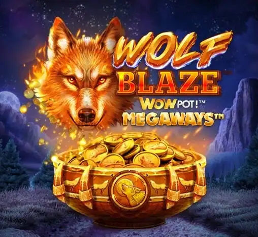 Wolf Blaze WowPot Megaways progressieve jackpot slot van Fortune Factory Studios